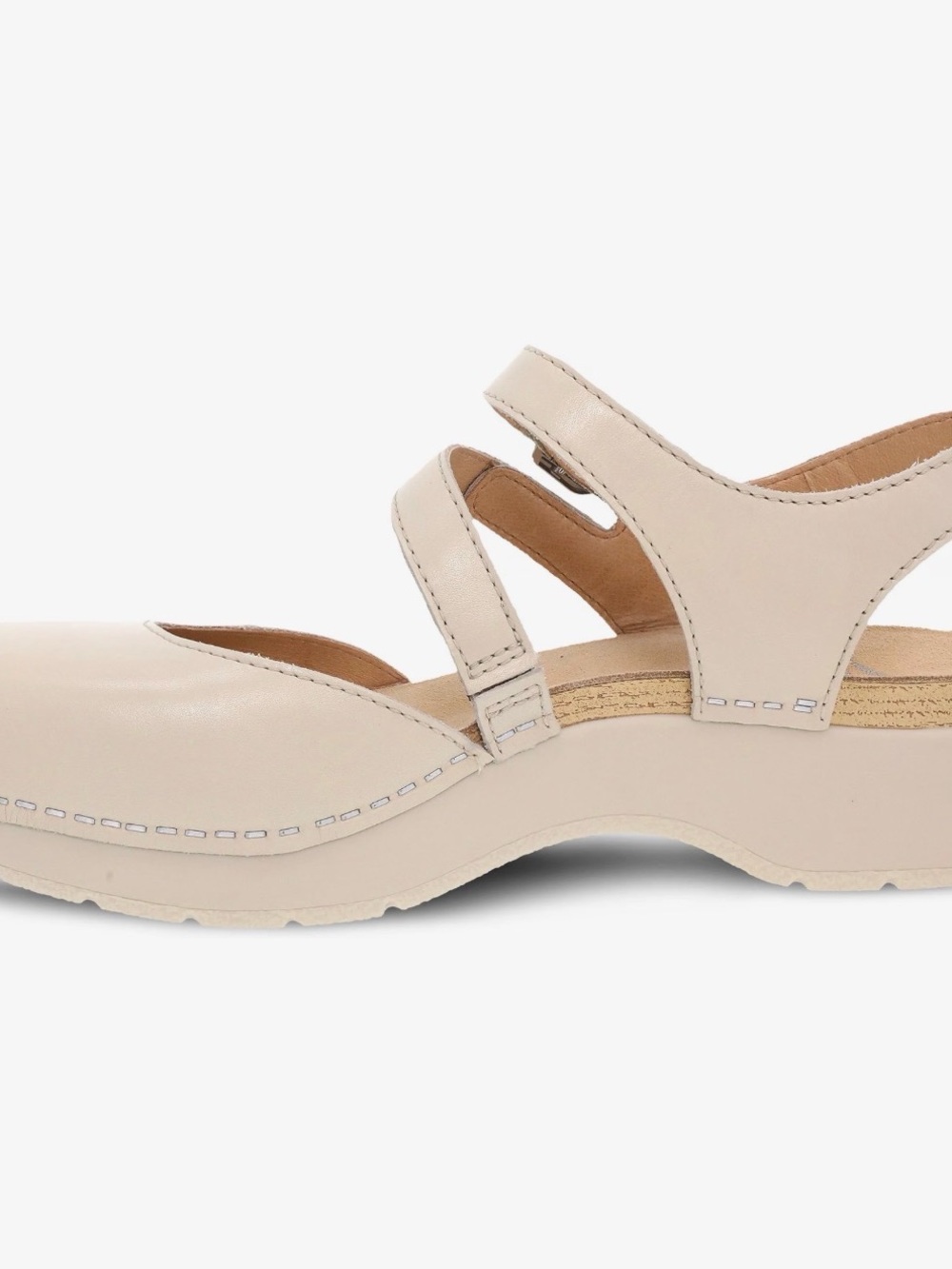 Dansko Rissa Ivory Leather Mary Jane Clog Sandal